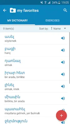 Armenian-Turkish Dictionary android App screenshot 1